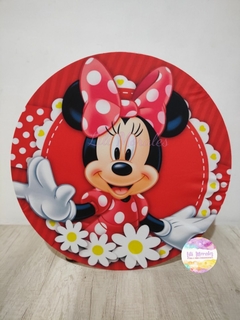 LOCAÇÃO Mini Painel 50cm c/ suporte Minnie Vermelha Mod 01 (Ref. 0894)