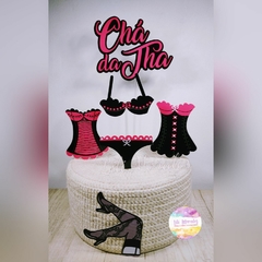 Topo Chá de Lingerie Mod 04 p/ bolo 20cm (Ref. 0582)