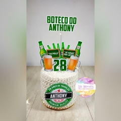 Topo Boteco Heineken R30 p/ bolo 10cm