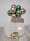 Topo Balão Mini Arranjo Happy Birthday R507 p/ bolo 25cm (Ref. 01488)