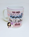 caneca porcelana personalizada eu era normal, caneca filhos