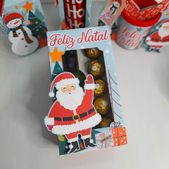 Caixa c/ Mini Vinho e bombons Natal (Ref. 0861) - comprar online