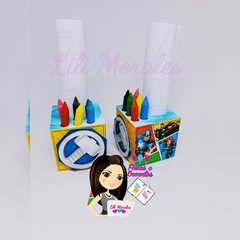 Kit Caixa Cubo p/ colorir Vingadores (Ref. 0492)