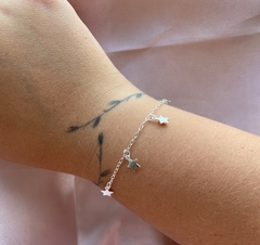 pulseira estrelas prata - comprar online