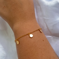 pulseira bolinhas dourada - comprar online