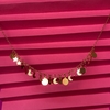 Chocker fases da lua banhada a ouro