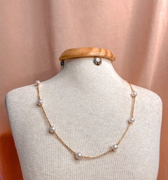 Chocker pérolas dourada - comprar online