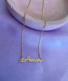 colar amor dourado - loja online