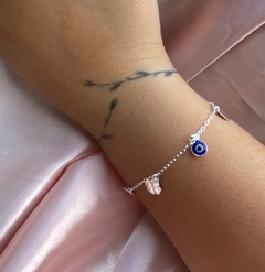 pulseira sorte prata