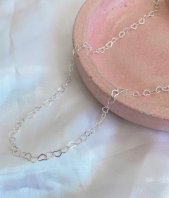 Chocker mini corações prata na internet