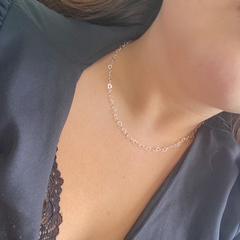 Chocker mini corações prata