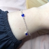 Pulseira pedra azul prata