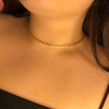 Chocker zig zag dourado