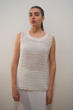 Musculosa larga de crochet