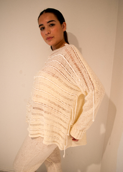 Sweater vainilla en lana merino