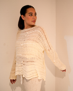 Sweater vainilla en lana merino - comprar online