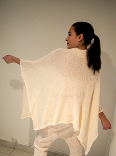 Poncho de lana merino