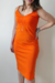 Vestido Midi Grace Laranja