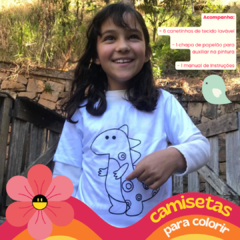 Camiseta infantil para colorir na internet