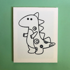 Tela Pintura Dino - Guache