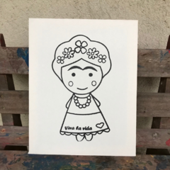 Tela Pintura Frida - Guache - comprar online