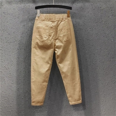 Imagem do Calça Jeans Casual de Algodão com Cintura Elástica