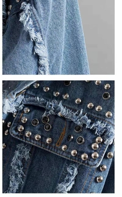 Jaqueta jeans com rebite - comprar online