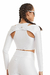 Cropped Manga Longa 2 em 1 Glow Branco - comprar online