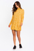 Vestido Manga Longa Resiliente Amarelo - comprar online