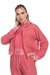 Cropped Moleton Capuz Wave Rosa