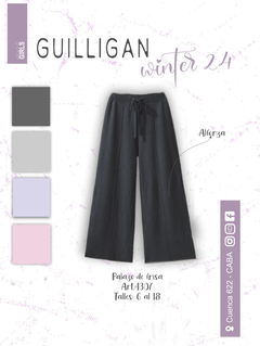 PANTALON PALAZO FRIZA C/ALFORZAS 4307 - Guilligan Jeans