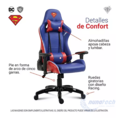 Level Up Superman Metropolis Dc Silla Gamer Lumbar Cervical - tienda online