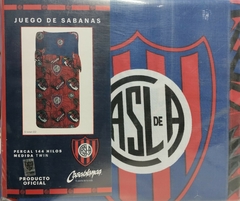 sabana equipo san lorenzo 1 ½pl escudo rojo - comprar online