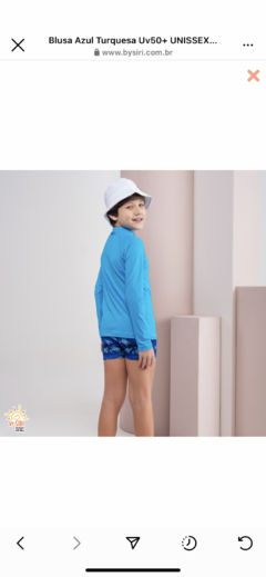 Camisa UV infantil - azul - comprar online