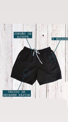 Short liso masculino - preto - comprar online