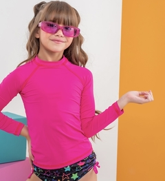 Camisa UV infantil - rosa - comprar online