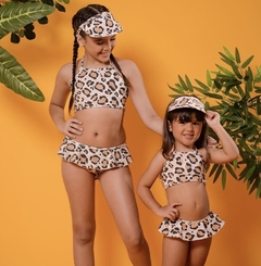 Biquini infantil cropped - animal print - comprar online