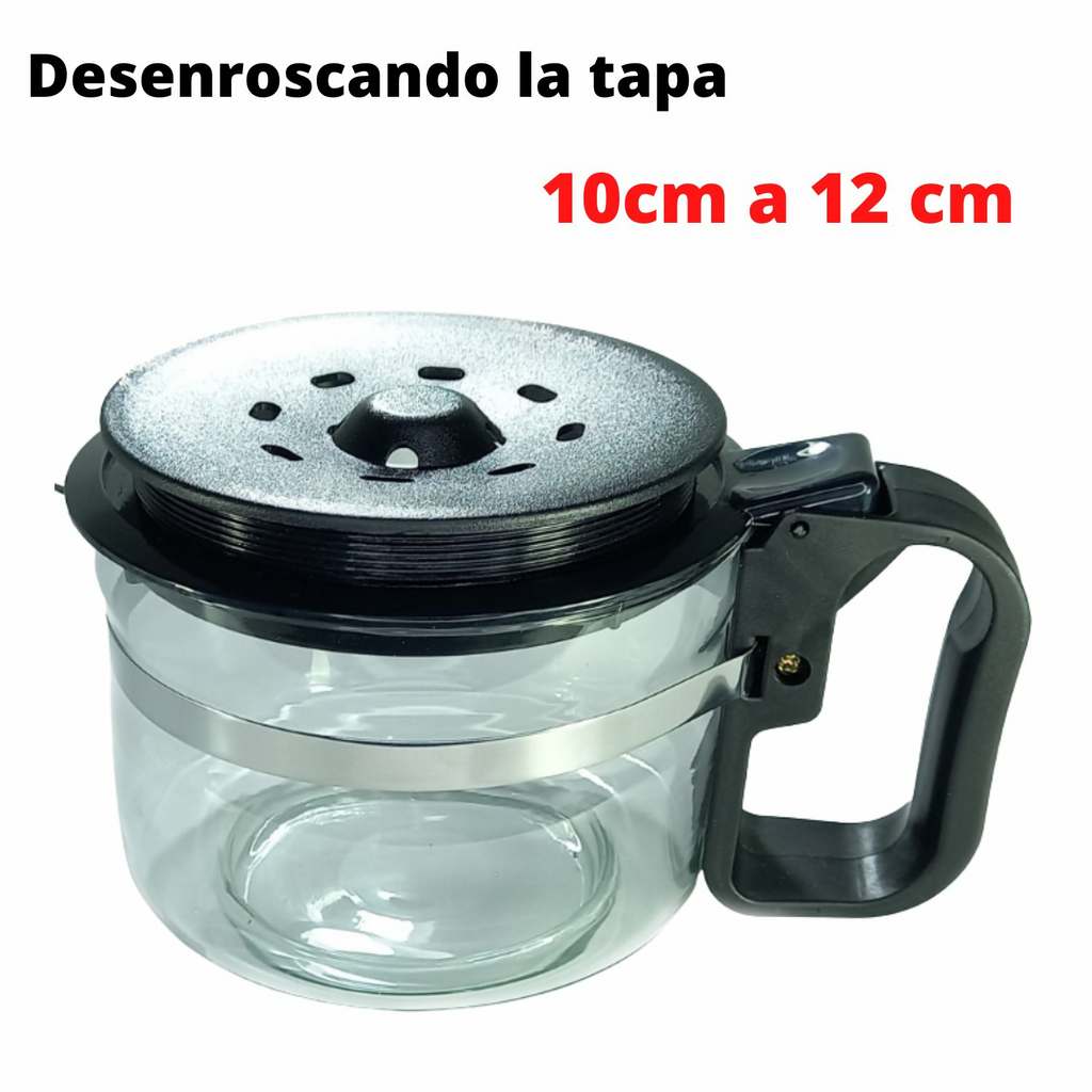 Vaso jarra cafetera universal tapa regulable Bajo (1201)
