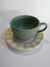 Xicara de Chá + Pires Cerâmica Dots Cromus