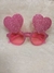 Óculos Coração Rosa cm Glitter - comprar online