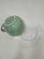 Xícara de Chá com Pires Cerâmica Dots Verde - comprar online