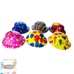 GORRO BOMBIN ESTAMPADO PLASTICO X 12