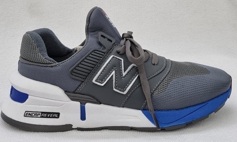 T nis New Balance Encap Reveal Cinza com Azul