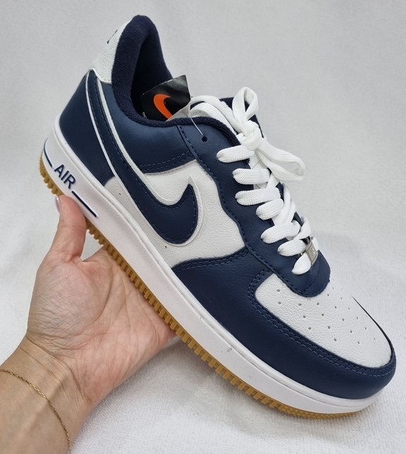 Tênis Nike Air Force 1 Branco Azul / Branco