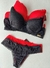 M| Conjunto Com Bojo Babi - Renda Vermelha E130 - D'Eva Lingerie | Tudo em Lingerie e Sex Shop 