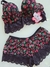 P| Conjunto com Bojo - Calcinha Caleçon | Flores - D'Eva Lingerie | Tudo em Lingerie e Sex Shop 