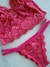 P/m | Conjunto SEM BOJO estilo cropped- renda Rosa