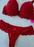 M| Conjunto Com Bojo Renda Vermelho - Bianca