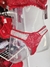 M|G|GG| Conjunto Sem Bojo Rendado com detalhes de tule liusion VERMELHO - Y7011 - D'Eva Lingerie | Tudo em Lingerie e Sex Shop 