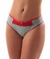 G|GG Calcinha Tanga - Clarice - Cinza com Vermelho - comprar online